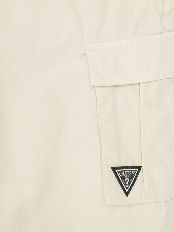 Guess Guess Kratke hlače iz tkanine L2RD01 D3XN0 Écru Regular Fit