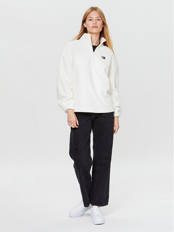 Tommy Jeans Tommy Jeans Felpa di pile DW0DW16271 Écru Oversize