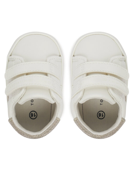 Tommy Hilfiger Tommy Hilfiger Snīkeri Low Cut Velcro Sneaker T0A9-33722-1528 Balts