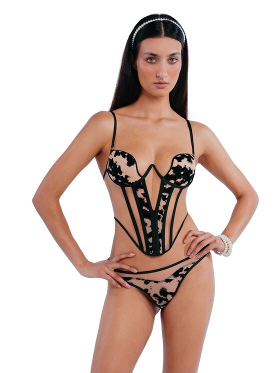 Perilla Perilla Stringi Stringi Harlow Nude Czarny