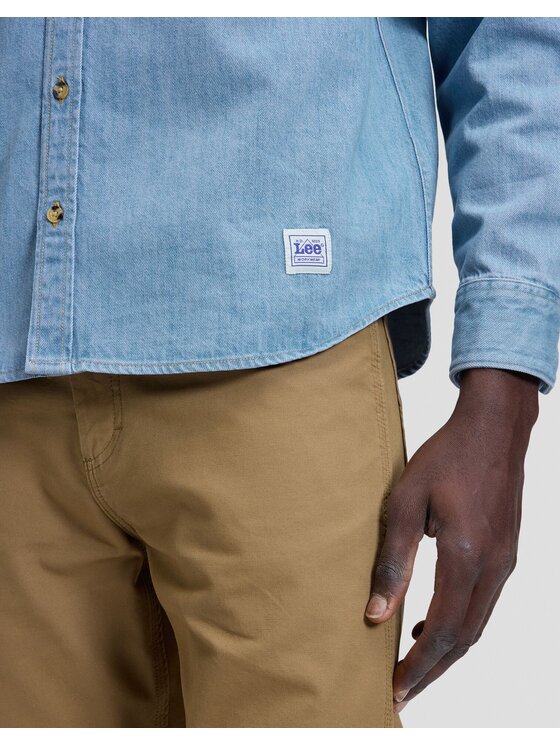 Lee Lee Koszula WORKWEAR BUTTON DOWN Niebieski Relaxed Fit