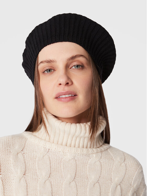 United Colors Of Benetton Herren Beanie-Mütze – Aus 100% Reiner Wolle (Schurwolle), Schwarz, Größe 54