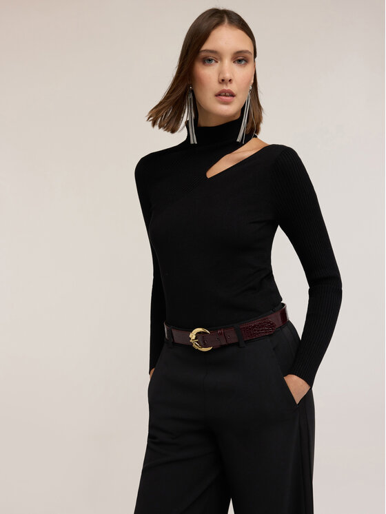 Motivi Motivi Sweter M510W003635N033 Czarny Regular Fit