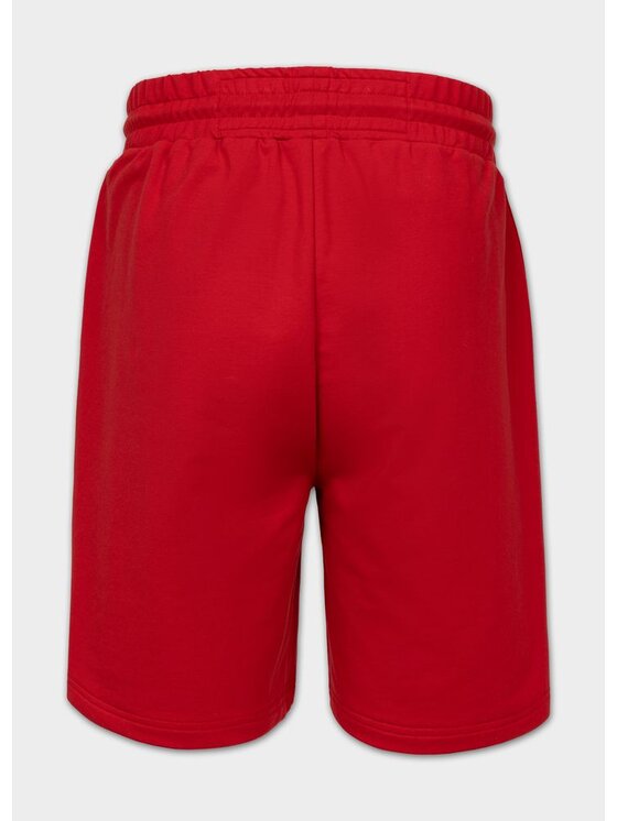 PITBULL PITBULL Szorty sportowe TAPE PARKER Czerwony Regular Fit