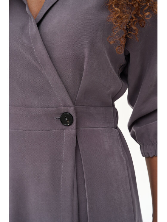 blue shadow blue shadow Sukienka codzienna Venus Szary Regular Fit