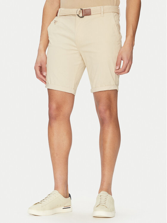INDICODE INDICODE Pantalon scurți din material Inconor 70-060 Verde Regular Fit