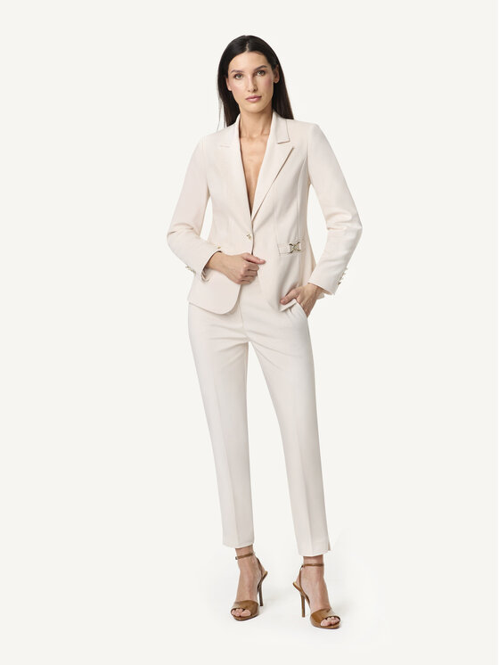 KMX KMX Spodnie materiałowe 808710001 Beżowy Fitted Fit