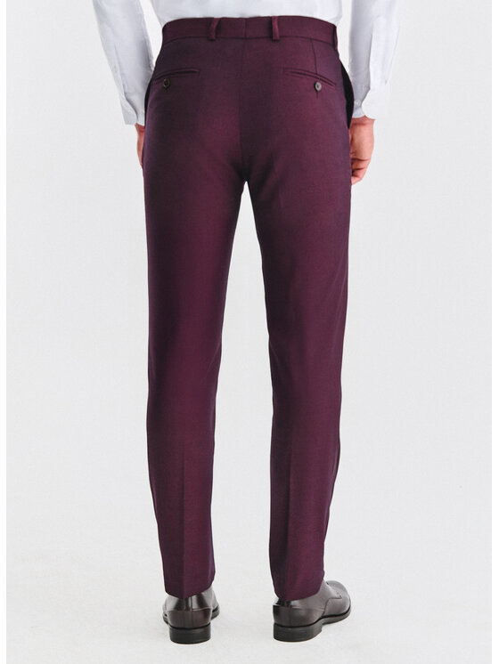Pako Lorente Pako Lorente Spodnie garniturowe P25WF-6G-014 Bordowy Slim Fit