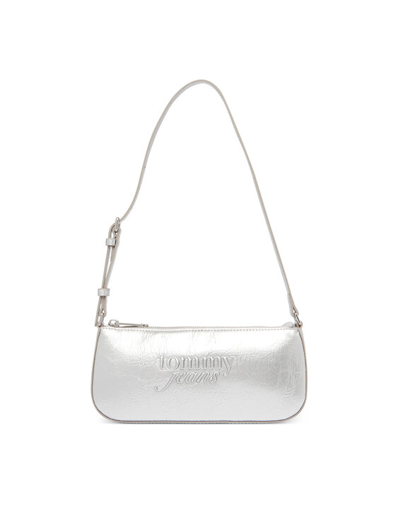 Tommy Jeans Tommy Jeans Rankinė Tjw Must Metallic Shoulder Bag AW0AW18457 Sidabrinė