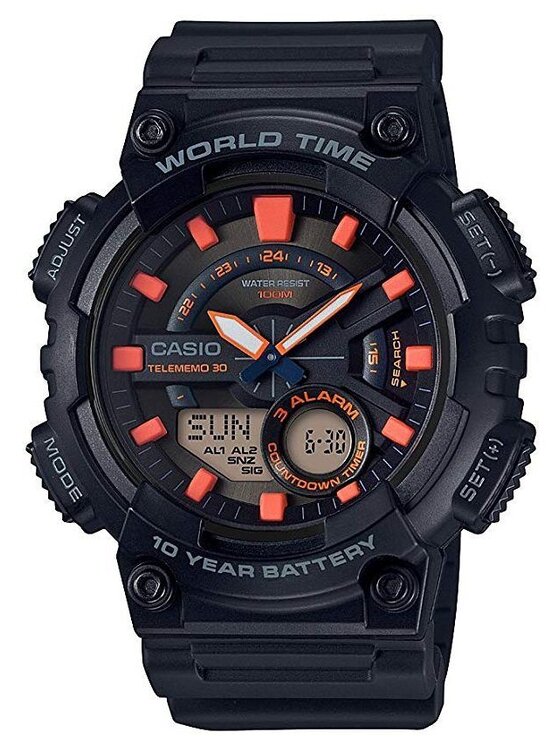 Casio Casio Zegarek AEQ-110W-1A2VEF Czarny