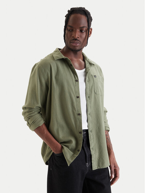 Quiksilver Quiksilver Cămașă Motherfly Solid EQYWT04651 Verde Regular Fit
