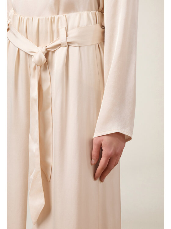 Oltre Oltre Pantaloni di tessuto P279J002367N002 Bianco Baggy Fit