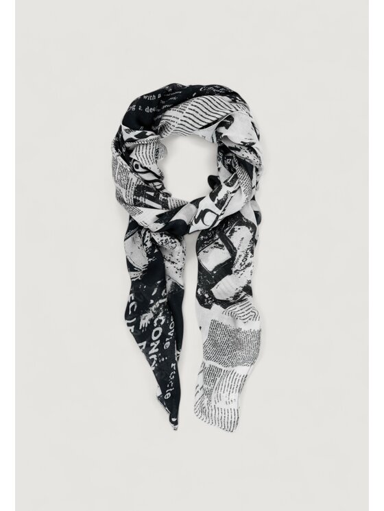 Desigual Desigual Foulard FOU_NEWSPAPER Nero