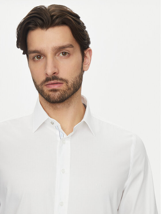Michael Kors Michael Kors Cămașă MK0DS01501 Alb Slim Fit
