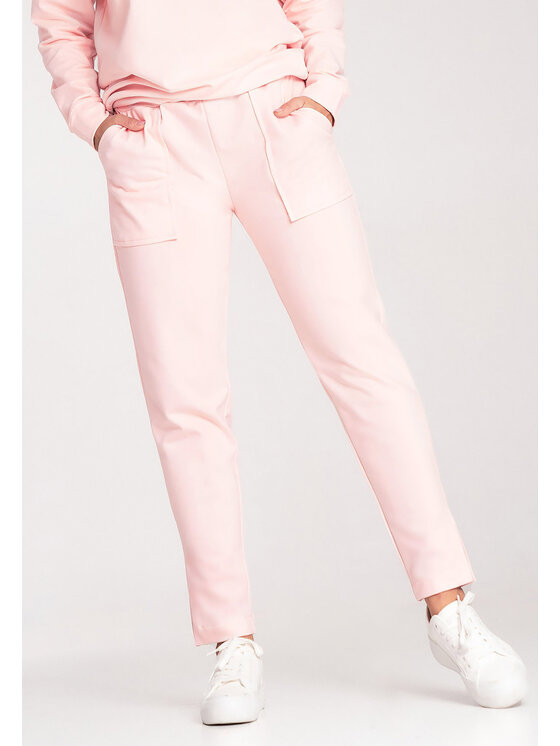 FIGL FIGL Teplákové kalhoty M1035 Růžová Regular Fit