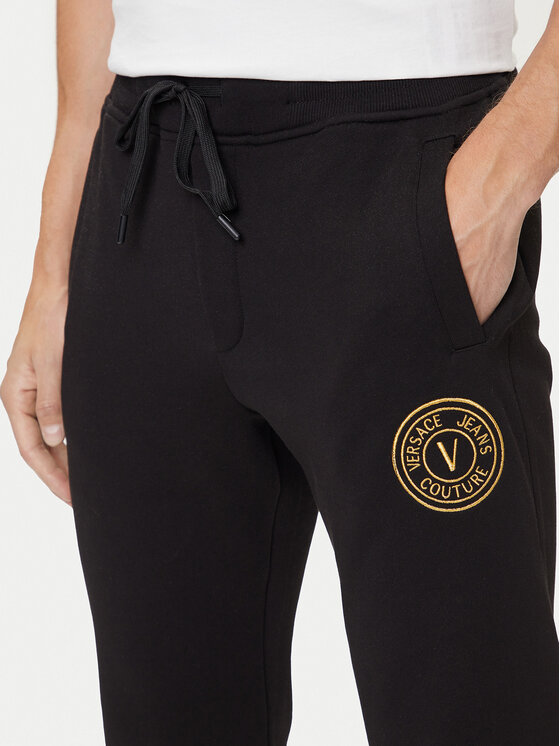 Versace Jeans Couture Versace Jeans Couture Долнище анцуг 79GAAT00 CF01T Черен Regular Fit