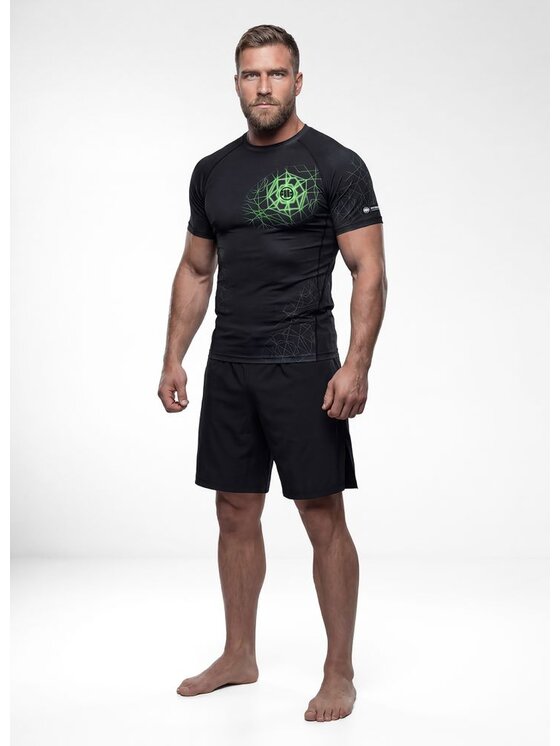 PITBULL PITBULL Koszulka techniczna RAY Zielony Regular Fit