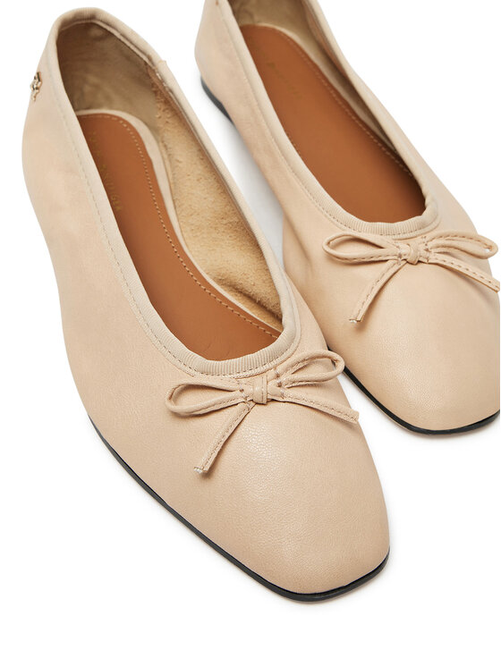 Tommy Hilfiger Tommy Hilfiger Baleriny Soft Leather Ballerina Bow FW0FW08355 Różowy