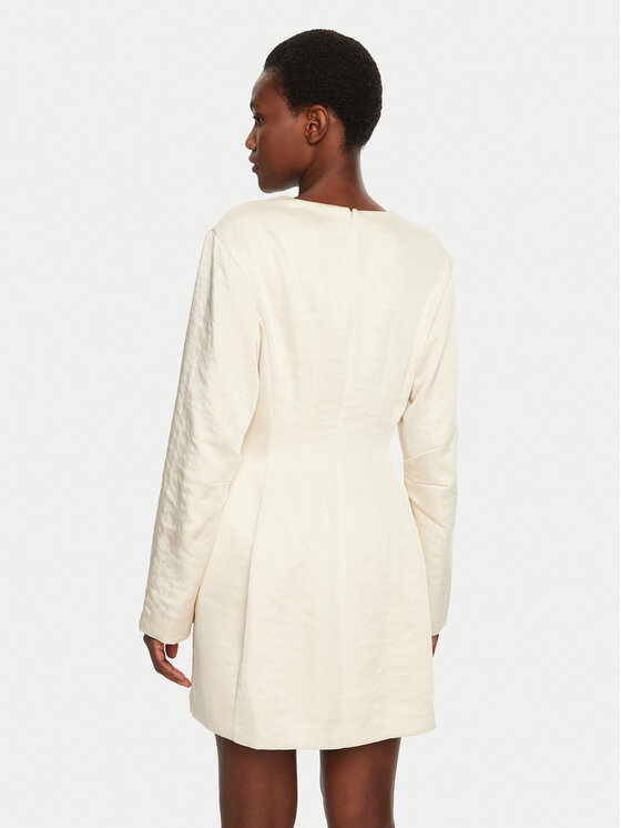 Herskind Herskind Koktel haljina Yasmin 5460185 Écru Slim Fit