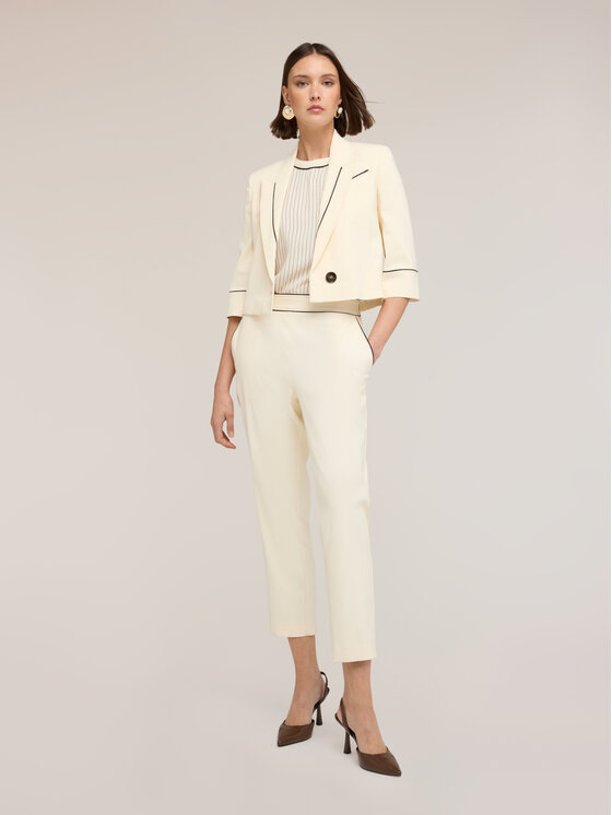 Motivi Motivi Giacca di transizione Q073Q001095N011 Crema Regular Fit