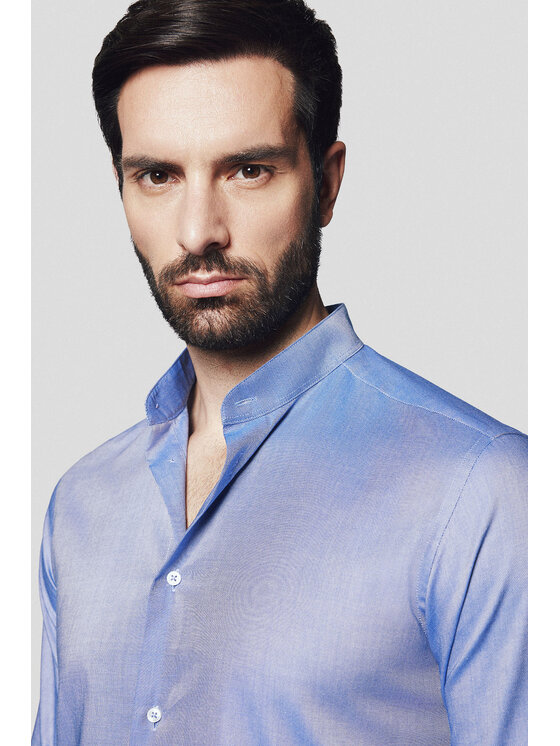 Lancerto Lancerto Koszula Enrica KO051124000044 Granatowy Slim Fit