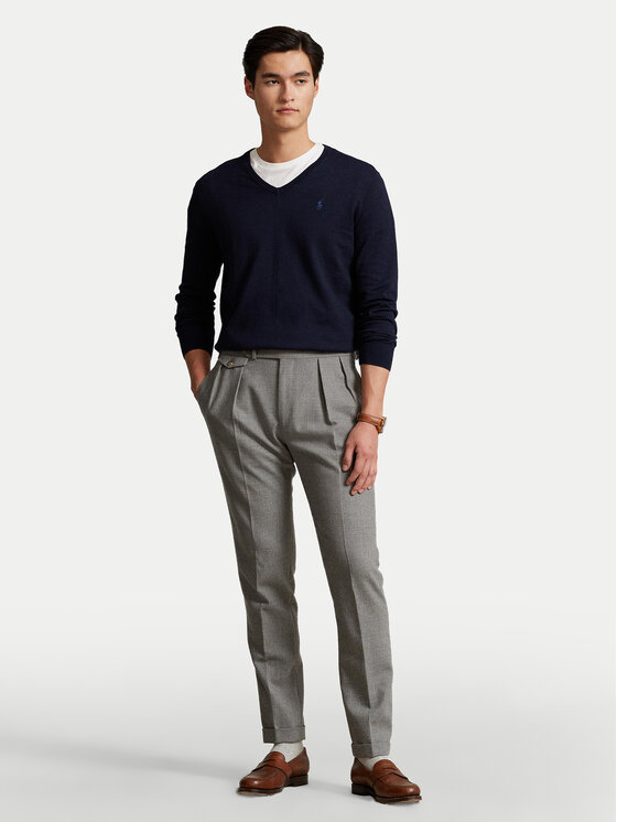 Polo Ralph Lauren Polo Ralph Lauren Megztinis Ls Sf Vn Pp 710670789004 Tamsiai mėlyna Slim Fit