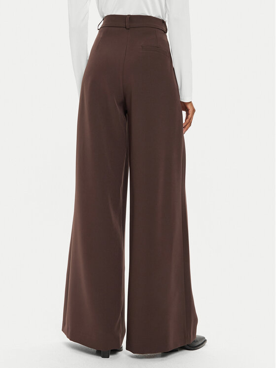 Maryley Maryley Hlače iz tkanine 24IB579/43CO Rjava Regular Fit