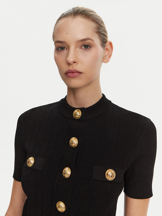 Balmain Balmain Kardigan DF1KL023KB07 Černá Regular Fit
