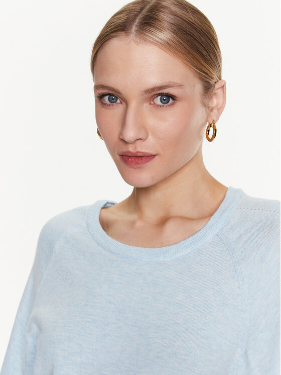 Moss Copenhagen Moss Copenhagen Bluzka 17527 Błękitny Basic Fit