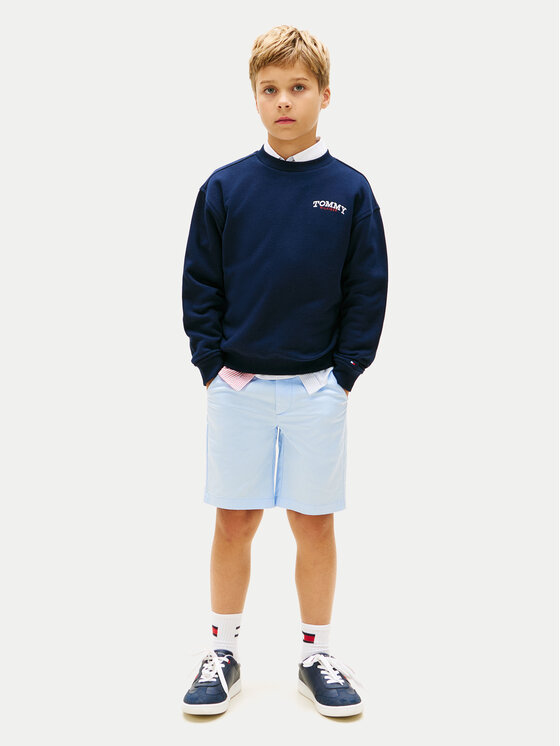 Tommy Hilfiger Tommy Hilfiger Pantalon scurți din material 1986 Essential KB0KB09641 Albastru deschis Regular Fit