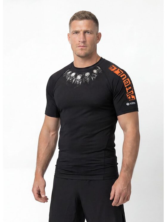 PITBULL PITBULL Koszulka techniczna BLACKY Czarny Regular Fit