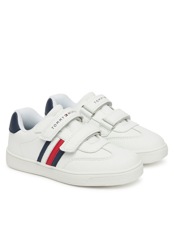 Tommy Hilfiger Tommy Hilfiger Sneakers Stripes Low Cut Velcro Sneaker T1X9-33839-1355 S Alb