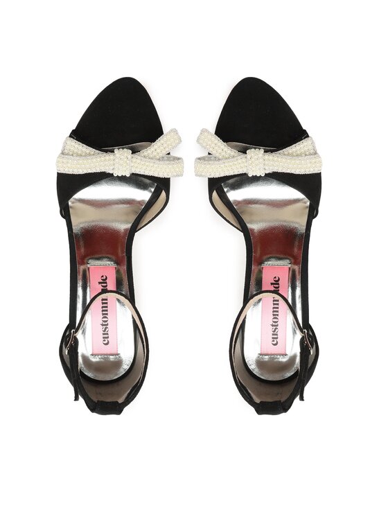 Custommade Custommade Sandały Ashley Pearl Bow 999621046 Czarny