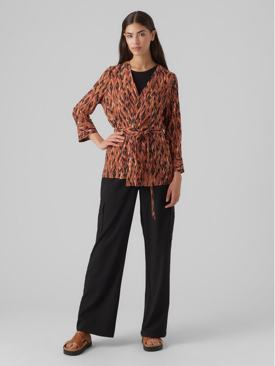 Vero Moda Vero Moda Majica Easy 10297344 Smeđa Relaxed Fit