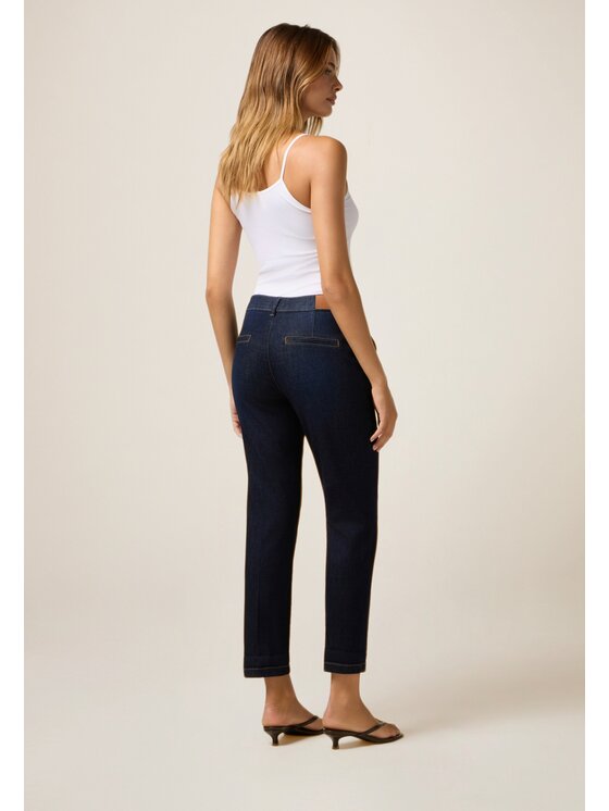 Oltre Oltre Jeansy P492R108821N034 Niebieski Boy Fit