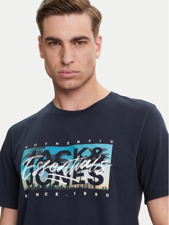Jack&Jones Jack&Jones T-krekls Colton 12268438 Tumši zils Standard Fit
