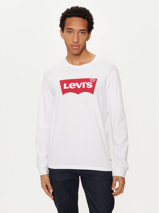 Levi's S dlhými rukávmi Graphic Tee 36015-0010 Biela Regular Fit