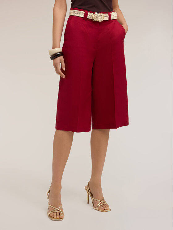Motivi Motivi Pantaloncini di tessuto P00WQ004581N0Z6 Bordeaux Flare Fit