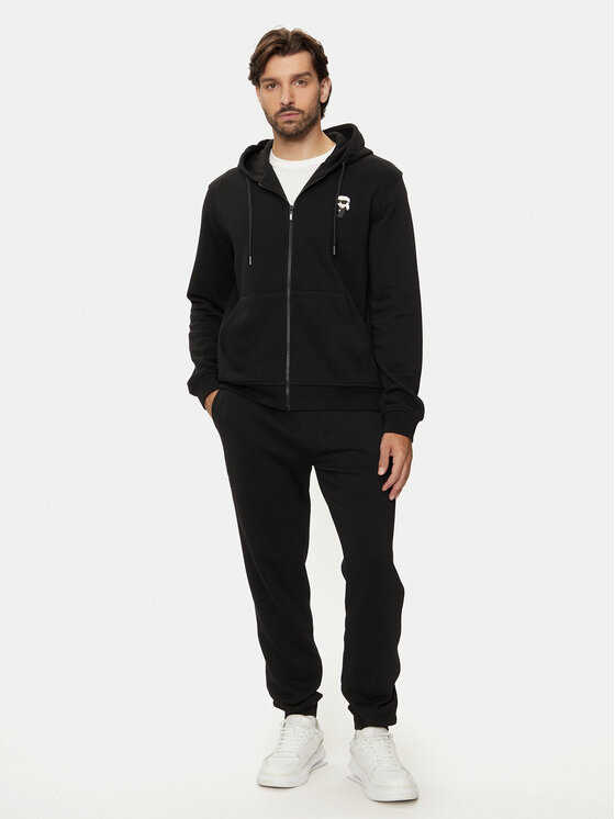 KARL LAGERFELD KARL LAGERFELD Majica dugih rukava 705037 544910 Crna Regular Fit