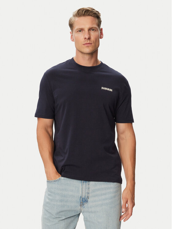Napapijri Napapijri T-Shirt Smallbox NP0A88TR Granatowy Regular Fit