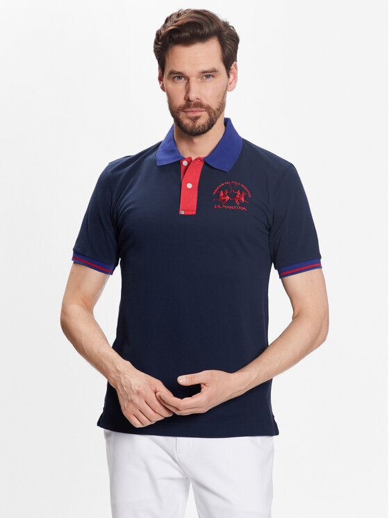 La Martina Polo VMP005 PK001 Tumši zils Slim Fit