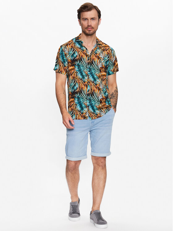 INDICODE INDICODE Сорочка Vikke 20-346 Чорний Regular Fit