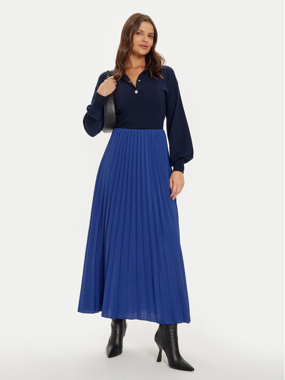Vero Moda Vero Moda Plesirana suknja Soma 10316237 Plava Regular Fit
