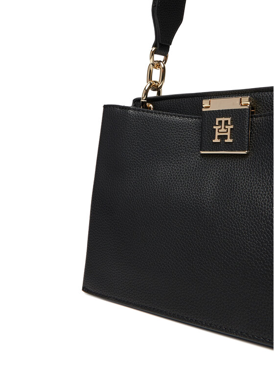 Tommy Hilfiger Tommy Hilfiger Táska Th Her Med Satchel AW0AW17722 Fekete