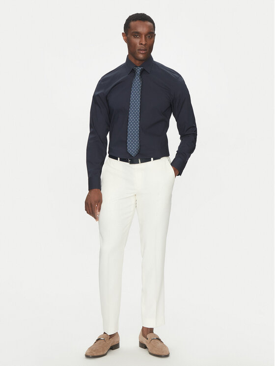 BOSS BOSS Marškiniai H-HANK-kent-C3-214 50538949 Tamsiai mėlyna Slim Fit