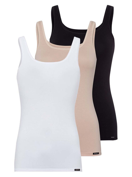 Skiny Skiny Komplet t-shirtów 84651 Beżowy Regular Fit