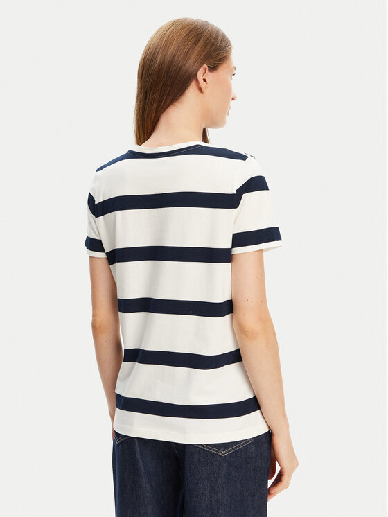 Tommy Hilfiger Tommy Hilfiger Póló Script WW0WW45746 Ekru Regular Fit