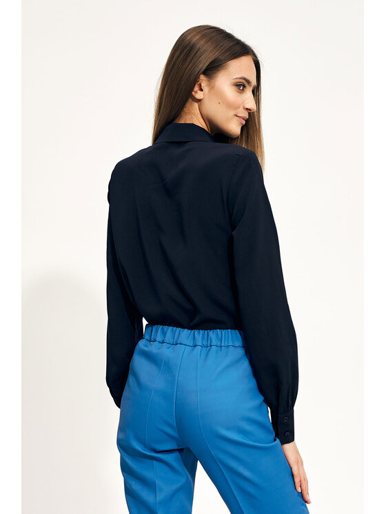 NIFE NIFE Halenka B142 Tmavomodrá Classic Fit