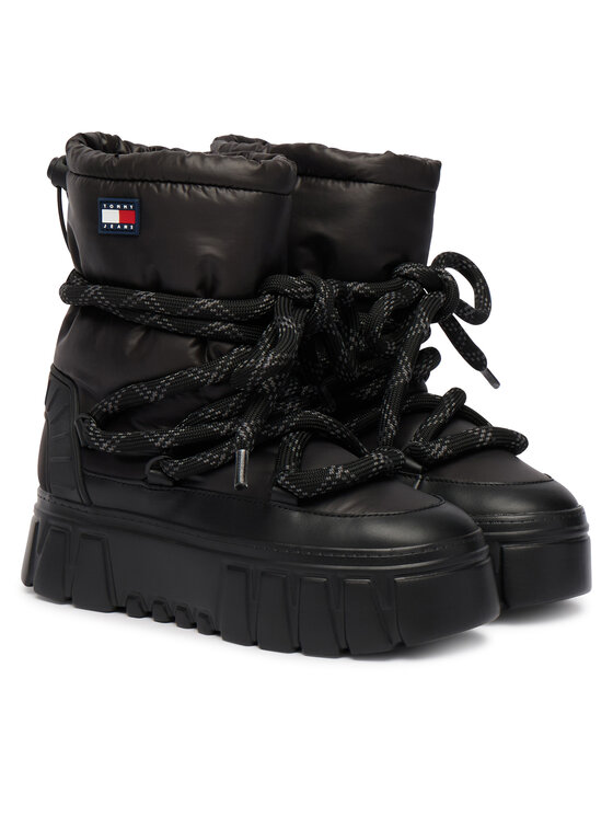 Tommy Jeans Tommy Jeans Lumesaapad Tjw Platform Nylon Snowboot Wl EN0EN03163 Must