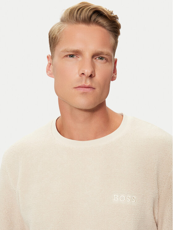 BOSS Boss Majica dugih rukava Contem 50527572 Écru Regular Fit